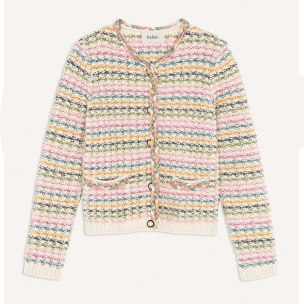 BA&SH BIANCA CARDIGAN - MULTICOLOR SIZE S - Picture 7 of 7